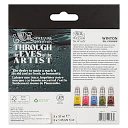 Winsor & Newton Winton Oil Colors - Set of 5, Botanic, 37 ml tubes, back of packaging