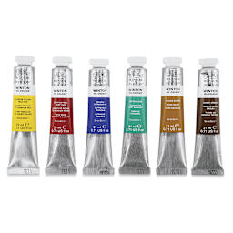 Winsor & Newton Winton Oil Paint - Introductory Set, Set of 6, Assorted Colors, 21 ml, Tubes