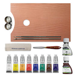 Winsor & Newton Winton Oil Colors - Set of 15 Wood Box Gift Set, Essential Colors