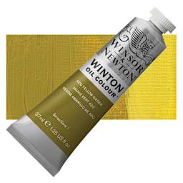 Winsor & Newton Winton Oil Color - Azo Yellow Green, 37 ml, Tube and swatch
