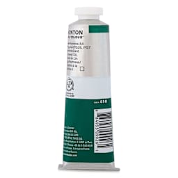 Winsor & Newton Winton Oil Color - Viridian Hue (Blue Shade), 37 ml tube, back