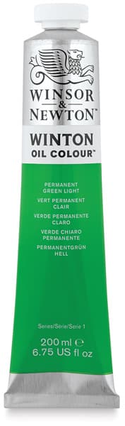 Winsor & Newton Winton Oil Color - Permanent Green Light, 200 ml tube