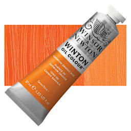 Winsor & Newton Winton Oil Color - Cadmium Orange Hue, 37 ml tube and swatch