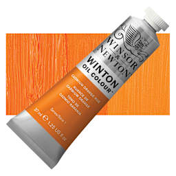 Winsor & Newton Winton Oil Color - Cadmium Orange, 37 ml tube and swatch