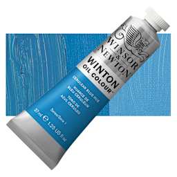 Winsor & Newton Winton Oil Color - Cerulean Blue Hue, 37 ml tube and swatch