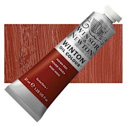 Winsor & Newton Winton Oil Color - Indian Red, 37 ml tube and swatch