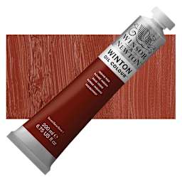 Winsor & Newton Winton Oil Color - Indian Red, 200 ml tube and swatch
