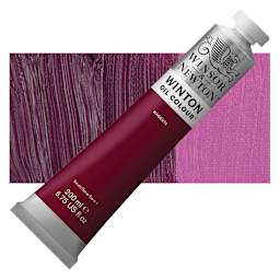 Winsor & Newton Winton Oil Color - Magenta, 200 ml tube and swatch