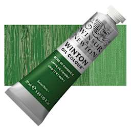 Winsor & Newton Winton Oil Color - Oxide of Chromium, 37 ml tube and swatch