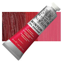 Winsor & Newton Winton Oil Color - Permanent Alizarin Crimson, 37 ml tube and swatch