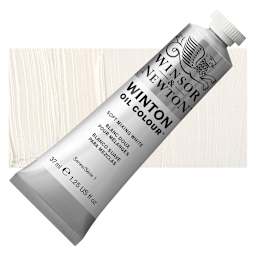 Winsor & Newton Winton Oil Color - Soft Mixing White, 37 ml tube and swatch