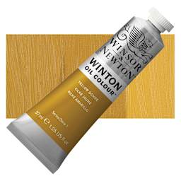 Winsor & Newton Winton Oil Color - Yellow Ochre, 37 ml tube and swatch