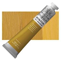 Winsor & Newton Winton Oil Color - Yellow Ochre, 200 ml tube and swatch