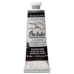 Grumbacher Pre-Tested Artists' Oil Color - Titanium White, 1.25 oz tube