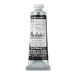 Grumbacher Pre-Tested Artists' Oil Color - Superba White, 1.25 oz tube
