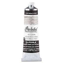 Grumbacher Pre-Tested Artists' Oil Color - Superba White, 5 oz tube