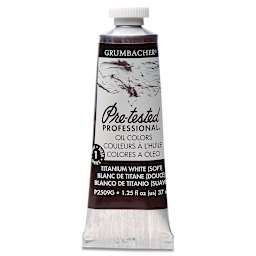 Grumbacher Pre-Tested Artists' Oil Color - Titanium White Soft, 1.25 oz tube