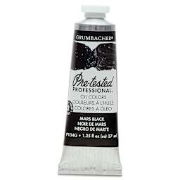Grumbacher Pre-Tested Artists' Oil Color - Mars Black, 1.25 oz tube