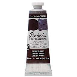 Grumbacher Pre-Tested Artists' Oil Color - Payne's Gray, 1.25 oz tube