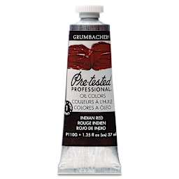 Grumbacher Pre-Tested Artists' Oil Color - Indian Red, 1.25 oz tube