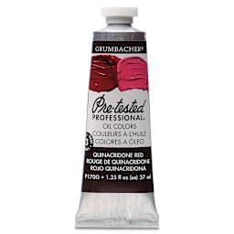 Grumbacher Pre-Tested Artists' Oil Color - Quinacridone Red, 1.25 oz tube