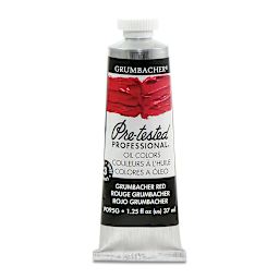 Grumbacher Pre-Tested Artists' Oil Color - Grumbacher Red (Naphthol), 1.25 oz tube