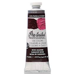 Grumbacher Pre-Tested Artists' Oil Color - Rose Madder Hue, 1.25 oz tube