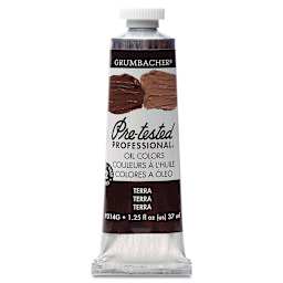 Grumbacher Pre-Tested Artists' Oil Color - Terra, 1.25 oz tube