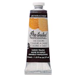 Grumbacher Pre-Tested Artists' Oil Color - Naples Yellow Hue, 1.25 oz tube