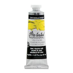 Grumbacher Pre-Tested Artists' Oil Color - Zinc Yellow Hue, 1.25 oz tube