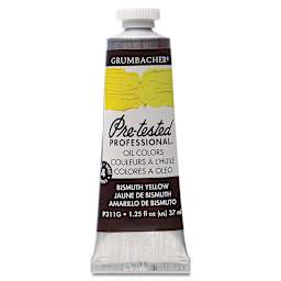Grumbacher Pre-Tested Artists' Oil Color - Bismuth Yellow, 1.25 oz tube