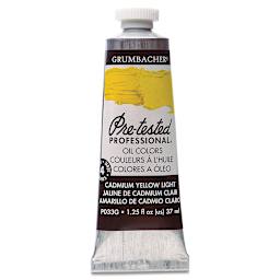 Grumbacher Pre-Tested Artists' Oil Color - Cadmium Yellow Light, 1.25 oz tube