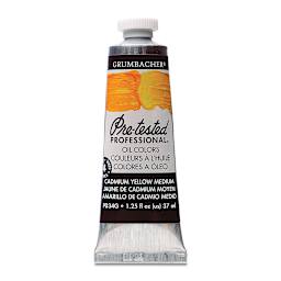 Grumbacher Pre-Tested Artists' Oil Color - Cadmium Yellow Medium, 1.25 oz tube