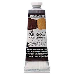 Grumbacher Pre-Tested Artists' Oil Color - Transparent Yellow Oxide, 1.25 oz tube