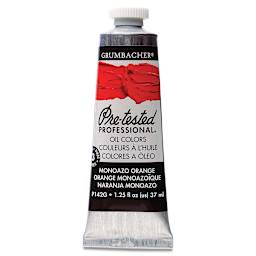 Grumbacher Pre-Tested Artists' Oil Color - Mono Azo Orange, 1.25 oz tube