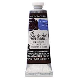 Grumbacher Pre-Tested Artists' Oil Color - French Ultramarine Blue, 1.25 oz tube