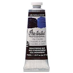 Grumbacher Pre-Tested Artists' Oil Color - Indanthrene Blue, 1.25 oz tube