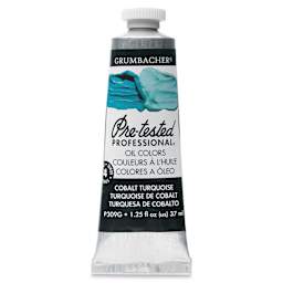 Grumbacher Pre-Tested Artists' Oil Color - Cobalt Turquoise, 1.25 oz tube
