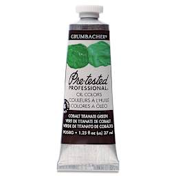 Grumbacher Pre-Tested Artists' Oil Color - Cobalt Titanate Green, 1.25 oz tube