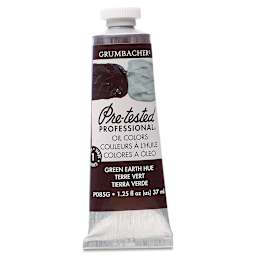 Grumbacher Pre-Tested Artists' Oil Color - Green Earth Hue (Terre Verte), 1.25 oz tube