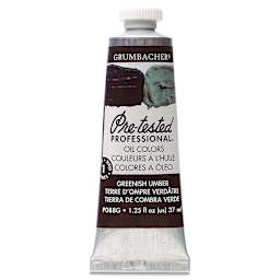 Grumbacher Pre-Tested Artists' Oil Color - Greenish Umber, 1.25 oz tube
