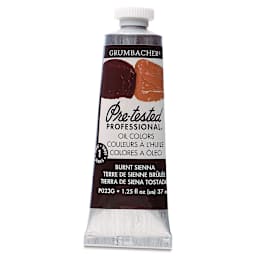 Grumbacher Pre-Tested Artists' Oil Color - Burnt Sienna, 1.25 oz tube