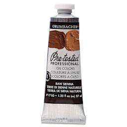 Grumbacher Pre-Tested Artists' Oil Color - Raw Sienna, 1.25 oz tube