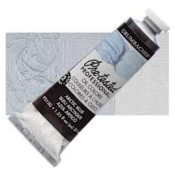 Grumbacher Pre-Tested Artists' Oil Color - Arctic Blue, 1.25 oz tube and swatch