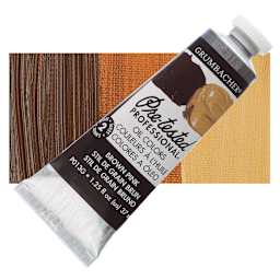 Grumbacher Pre-Tested Artists' Oil Color - Brown Pink, 1.25 oz tube and swatch