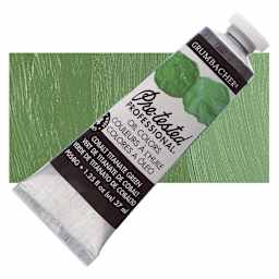 Grumbacher Pre-Tested Artists' Oil Color - Cobalt Titanate Green, 1.25 oz tube and swatch