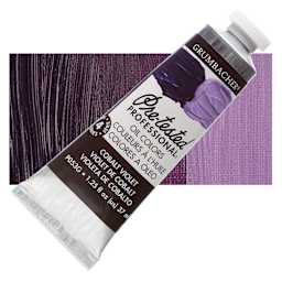 Grumbacher Pre-Tested Artists' Oil Color - Cobalt Violet Hue, 1.25 oz tube and swatch