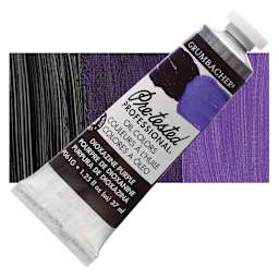 Grumbacher Pre-Tested Artists' Oil Color - Dioxazine Purple, 1.25 oz tube and swatch