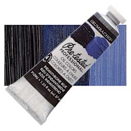 Grumbacher Pre-Tested Artists' Oil Color - Indanthrene Blue, 1.25 oz tube and swatch