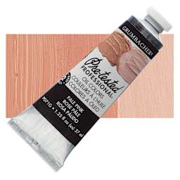 Grumbacher Pre-Tested Artists' Oil Color - Flesh Hue, 1.25 oz tube and swatch